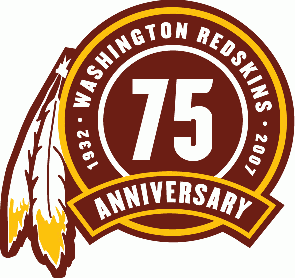 Washington Redskins 2007 Anniversary Logo iron on paper